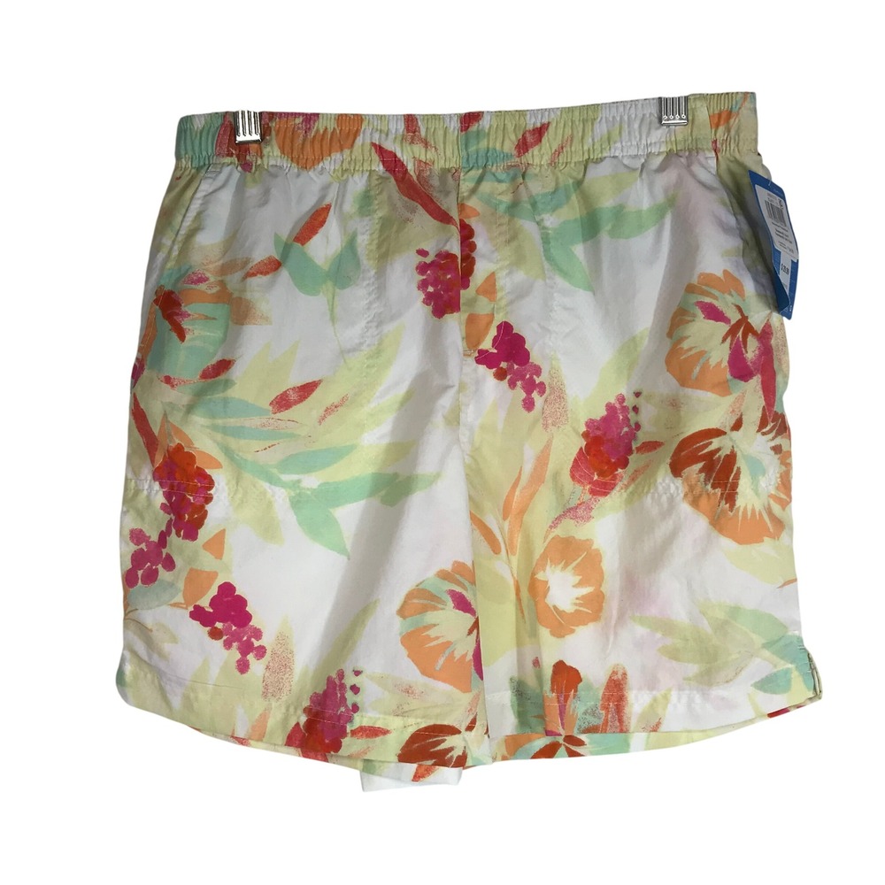 Columbia Women's Floral Print Drawstring Shorts Regular Fit Size Medium
